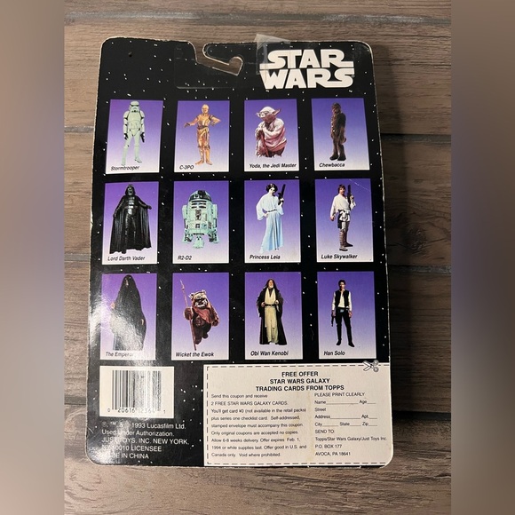 Star Wars NEW Bend-Ems Stormtrooper Action Figure JusToys Storm Trooper Toy 1993 - Picture 2 of 5